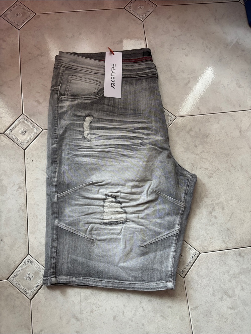 Grey Slim Fit with Stretch Stone Washed Men’s Jeans
